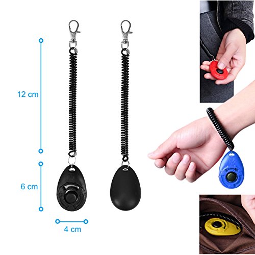 Dog Clicker 4 Pcs Multi (Black & Yellow & Red & Blue)