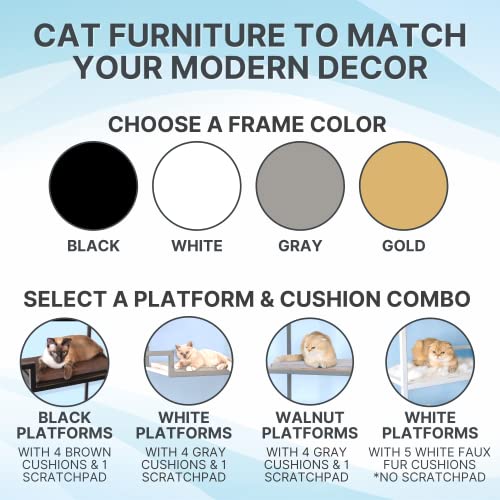 62 Inch Tall Metropolitan Cat Condo (Black Frame)