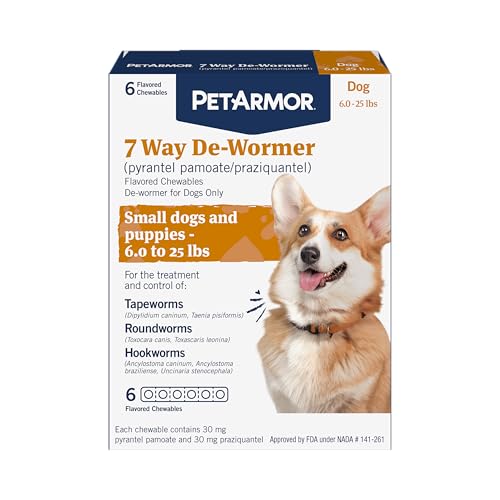7 Way Dog Dewormer Small 6 (Small Dogs & Puppies (6-25 lbs) / 6 Count)
