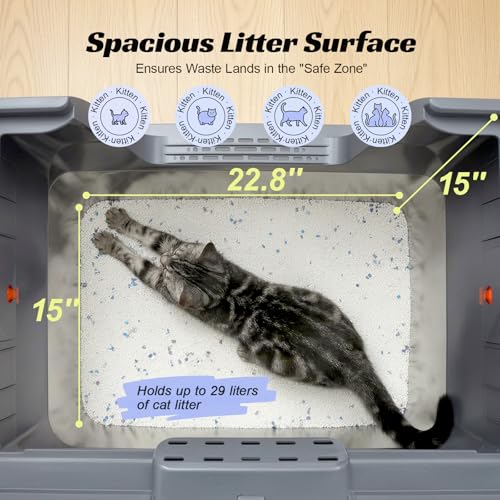 Stainless Steel Cat Litter Box with Lid
