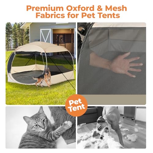 XXLarge Popup Portable Dog Houses (Beige)
