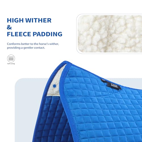 All Purpose Square Quilted Western Saddle Pad (Cobalt Blue)