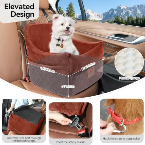 Dog Car Seat for Small (Brown)