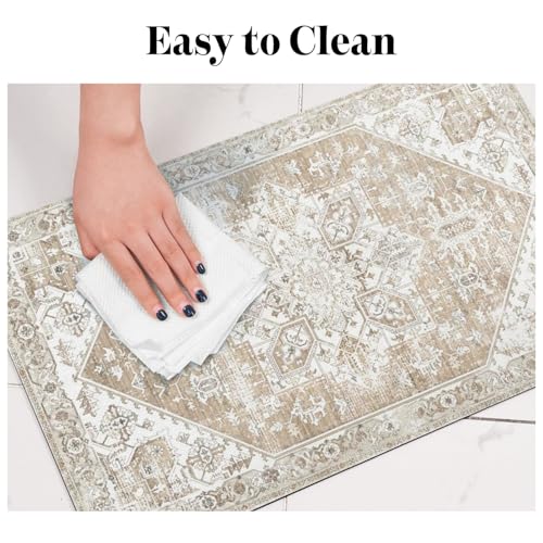 Dog Food Mats for Floors (Beige / M(16"×24"))