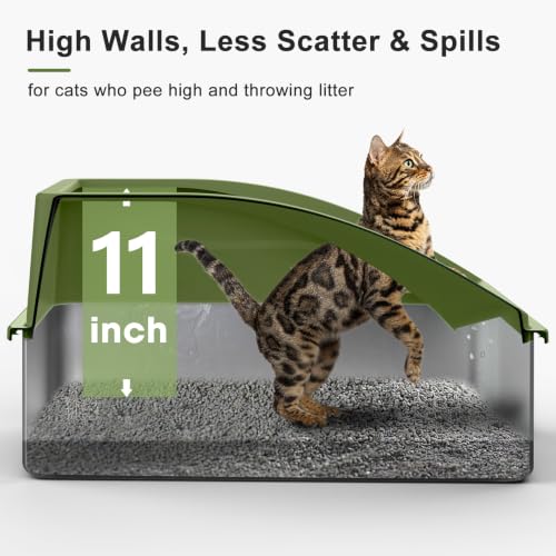 Stainless Steel Litter Box (Olive Green / X-Large)