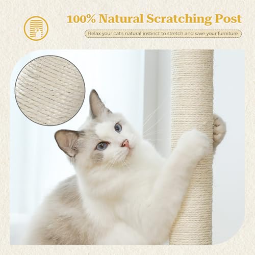 Floor to Ceiling Cat Tree (93''-102'' / Large Gray)