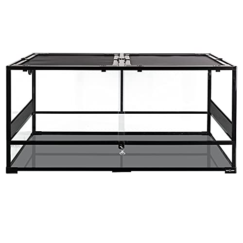REPTIZOO Large Reptile Terrarium (48" x 24" x 24" (Mesh Panel))