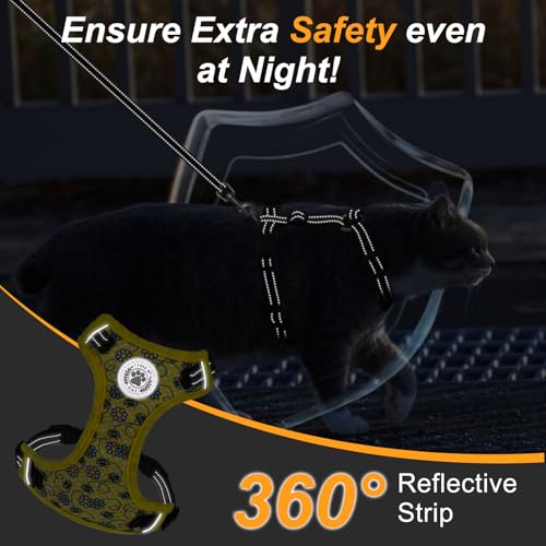 Cat Harness and Leash Set (Bee Yellow / S (Chest: 11 - 16"))