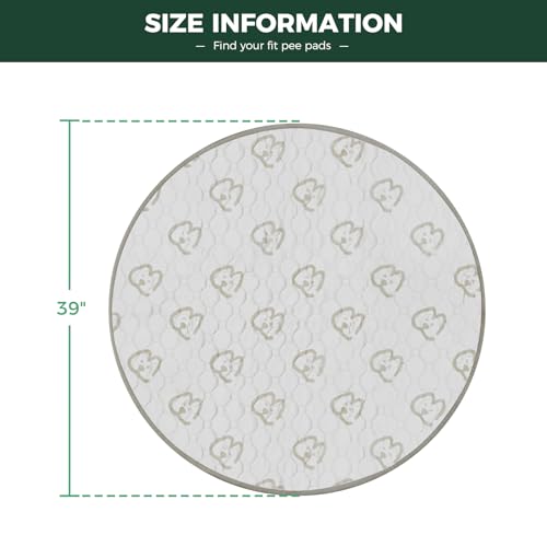Washable Pee Pads for Dogs (Khaki / 39" Round (2 Packs))