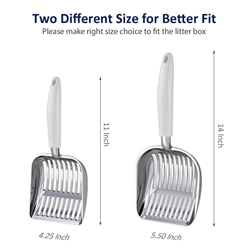 Cat Litter Scoop (Large / POLISHED Aluminum \ #05 Grey Handle)