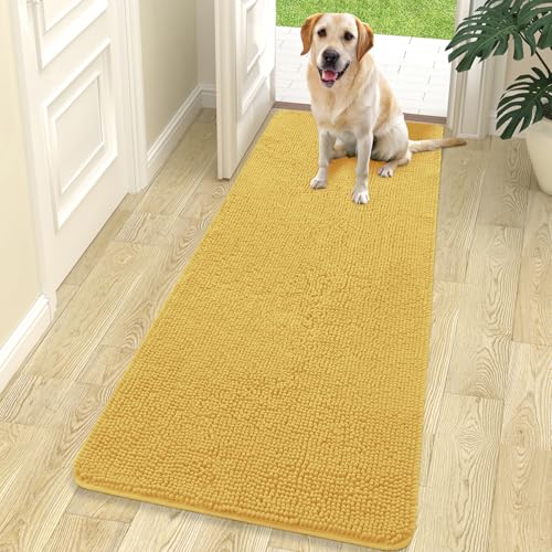 Dog Door Mat for Muddy Paws 70x24 (Yellow / 70" X 24")