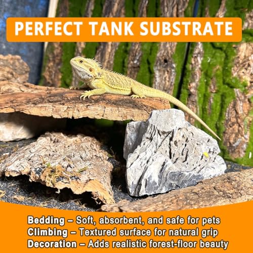 Reptile Cork Bark Bedding (0.7LB - M：3.93~5.9inch)