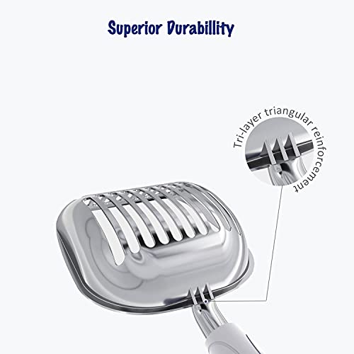 Cat Litter Scoop (Large / POLISHED Aluminum \ #05 Grey Handle)