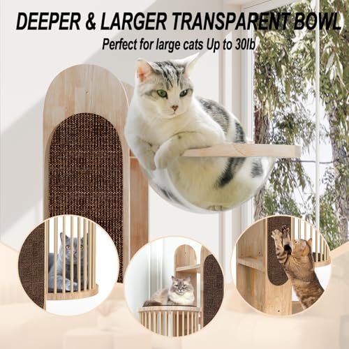 Modern Cat Tree Tower for Indoor Cats (Brown)