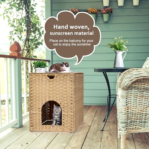 Large Cat Litter Box Enclosure (30.3'' L X 18.2'' W X 20.5'' H / Natural)