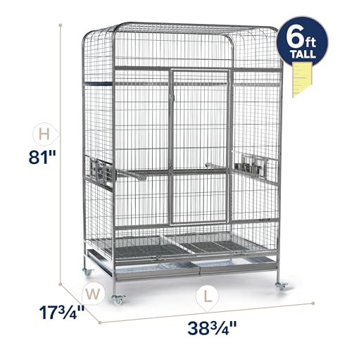 Imperial XXL Stainless Steel Bird Cage (49.0"L x 38.5"W x 74.0"H)