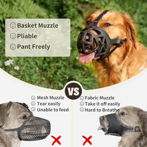 Basket Dog Muzzle for Large Medium Small Dogs German Shepherd (Small / Black)