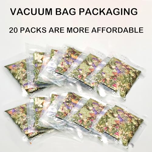 20pcs Rabbit Timothy Hay Chew Toys with Herbal Flowers for Small Pets