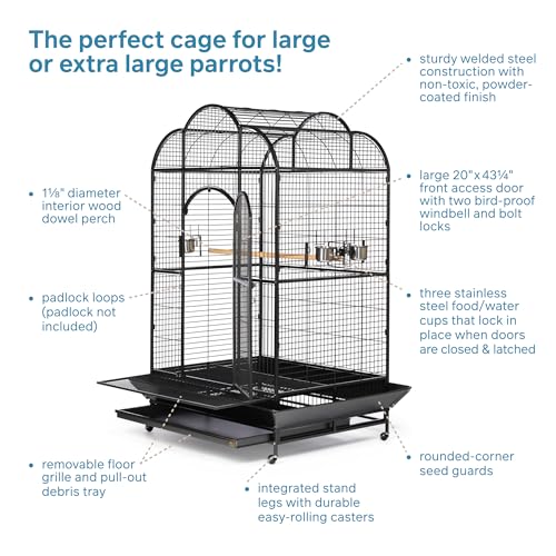 Prevue Hendryx Silverado Macaw Dometop Cage 3155S Silverado 46 (black)