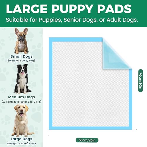 Large Puppy Pads 30"x26" 100 Count (30"x26"-100 Count)