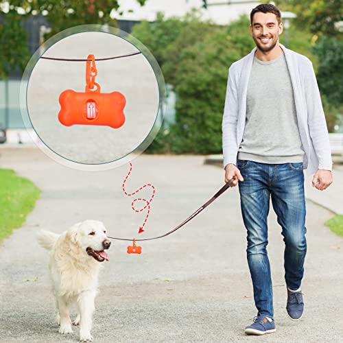 120 Pcs Bone Dog Poop Bag Dispensers with Bags and Hooks