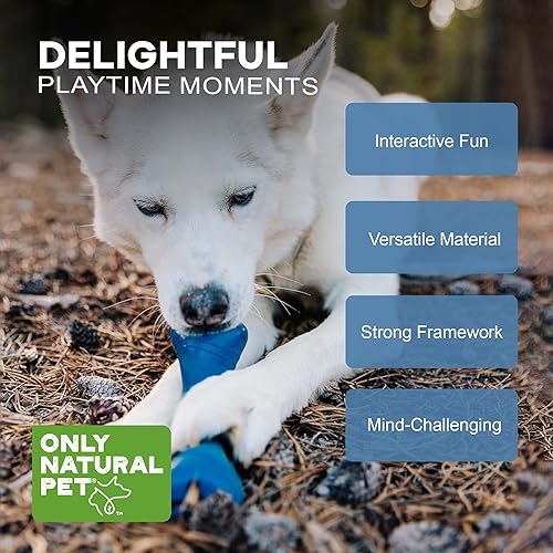 Rubber Boredom Buster Treat Stuffer Dog Toys (Dark Blue)