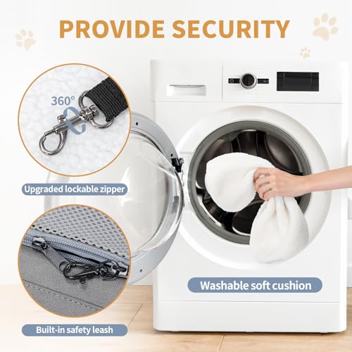 Airline Cat Carrier for Small Cats (Grey / 16.5"L x 8.6"W x 11.0"H)