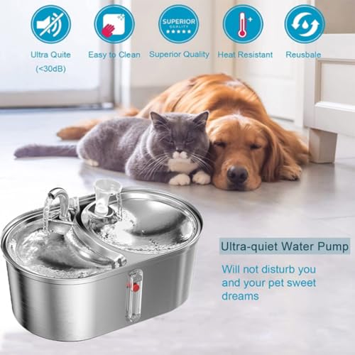 Dual Bowl Cat Water Fountain 3L