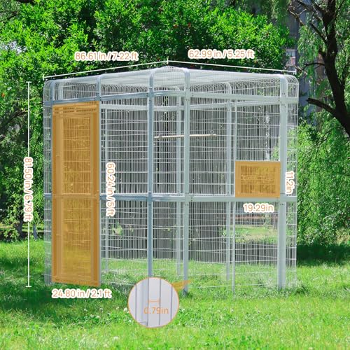10 FT Extra Large Aviary (White / 120.0"L x 63.0"W x 81.5"H)