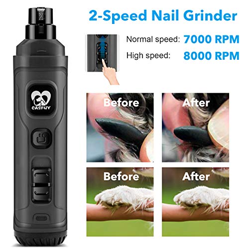 Dog Nail Grinder with 2 LED Light (C-Grey)