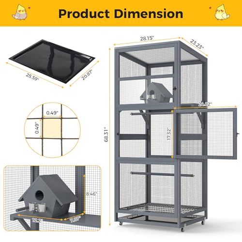 68" H Outdoor Bird Aviary