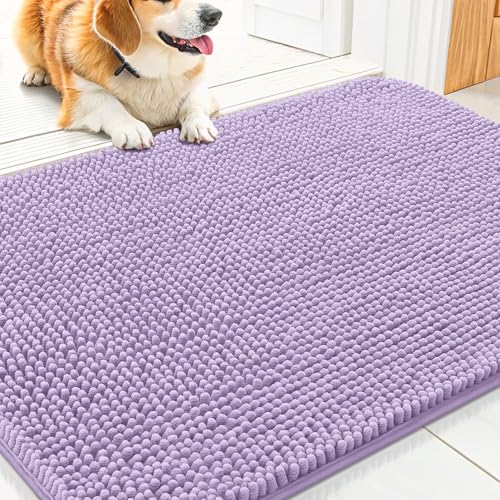 Dog Door Mat for Muddy Paws 30x20 (Lavender / 30"X20")
