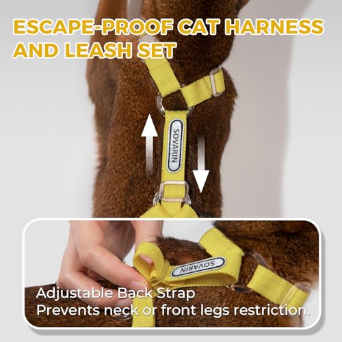 Cat Harness and Leash Set (Yellow)