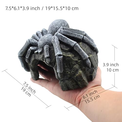 Reptile Rock Cave Hideouts Terrarium Habitat Decor Gecko Tank Accessories for Fish (Type-C)