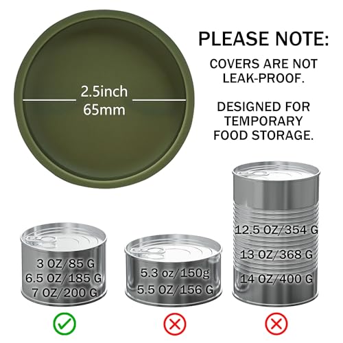 Cat Food Can Lids for 3oz Small Pet Cans (Camo Green)