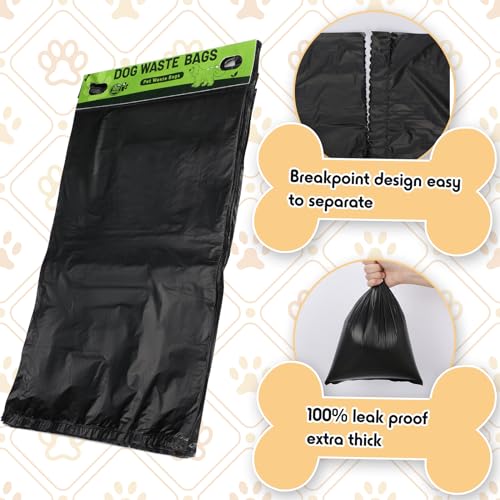 5000 Pcs 5000 Pcs Dog Header Bags (Black)