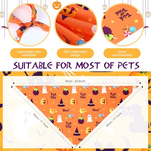 100 Pcs Halloween Dog Bandanas Bulk (Halloween / 25.6 x 17.7 x 17.7 Inch)