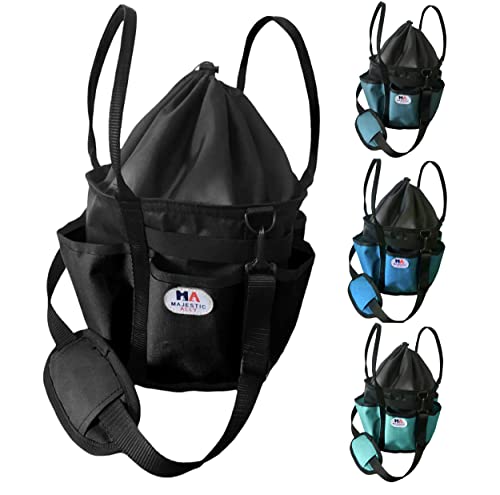 horse Grooming Organizer Tote Bag (Black)