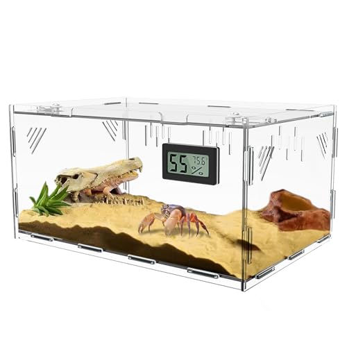 Acrylic Reptile Breeding Box Terrarium Cage Tank (Reptile-Tank-M (No Tray))