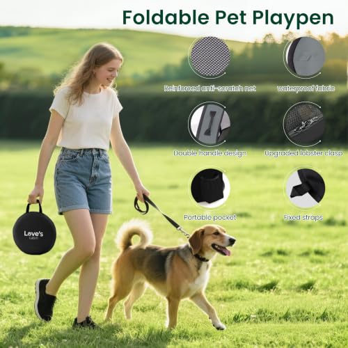 Dog Playpen Cat Pet Puppy Pen (Gray with Pad / Small)
