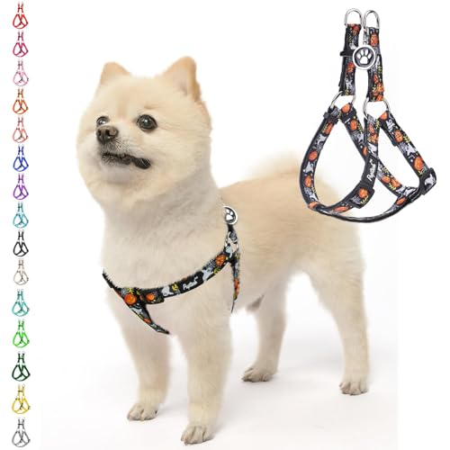 Halloween Dog Harness Small Sized Step (Black(Ghost) / Small)