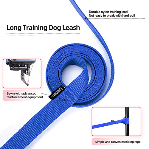 Dog Puppy Obedience Recall Training Agility Lead (Blue / 50 Feet)