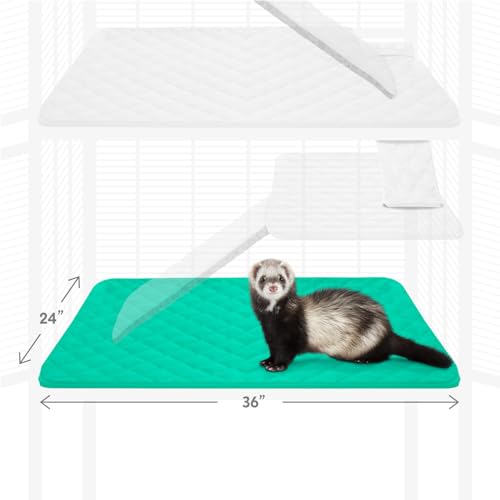 Fitted Fleece Liner for Ferret Nation (Green / Bottom Pan Liner)