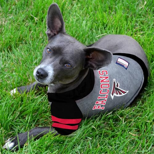 NFL Atlanta Falcons Hoodie for Dogs & Cats. NFL Football Licensed Dog Hoody Tee Shirt (Large / Atlanta Falcons)