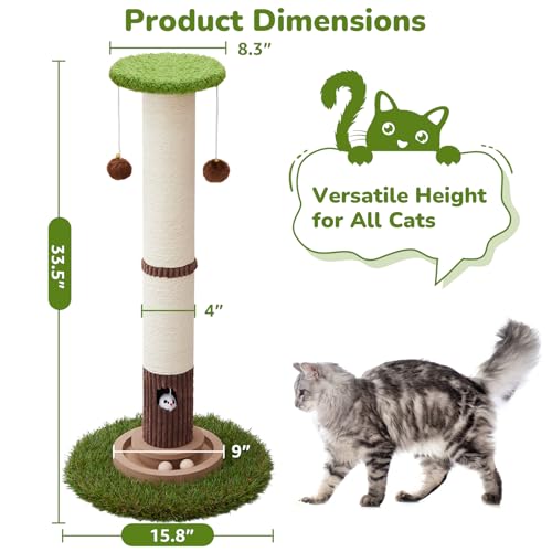 34" Tall Cat Scratching Posts (Green)
