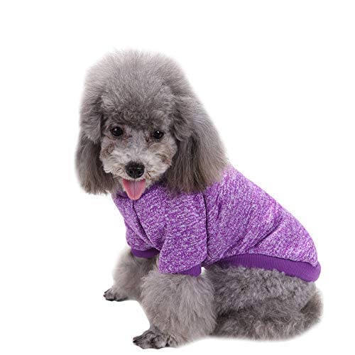 Dog Sweaters for Small Dogs (Purple / Small)