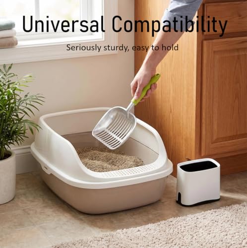 Heavy Duty Cat Litter Scoop with Holder (Green)