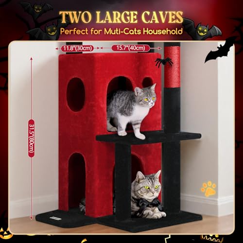 Gothic Cat Tree Tower for Indoor Cats Large Adult (Gothic / XL)