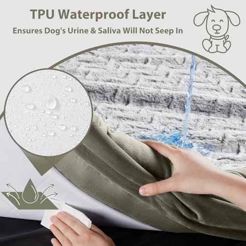 XXL Extra Large Orthopedic for Senior Dog BedComfy Sleeping (Dark Green / XX-L (45x35x7in))