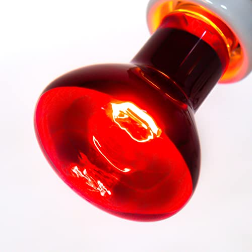 75W Reptile Heat Lamp Bulb 2PCS Infrared Heat Emitter Red Heat Lamp for Reptile Amphibian (Infrared Heat Emitter)
